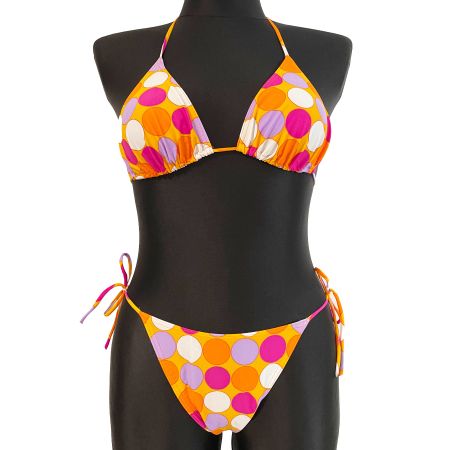 Bikini LAHCO 40 buntes Muster mit grossen Tupfen VINTAGE 90s