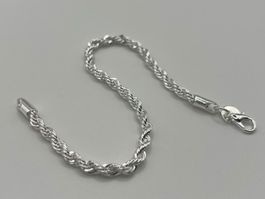 Bracelet maille cordelière en Argent 925