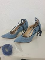 Navyboot Jeans-Pumps ganz aus Leder Gr. 38 - NEU!!!