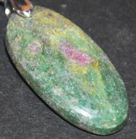 Anhänger L-8555 – Rubin Fuchsit - 30x15mm