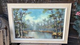 Peinture Gemälde Durrner signé paysage