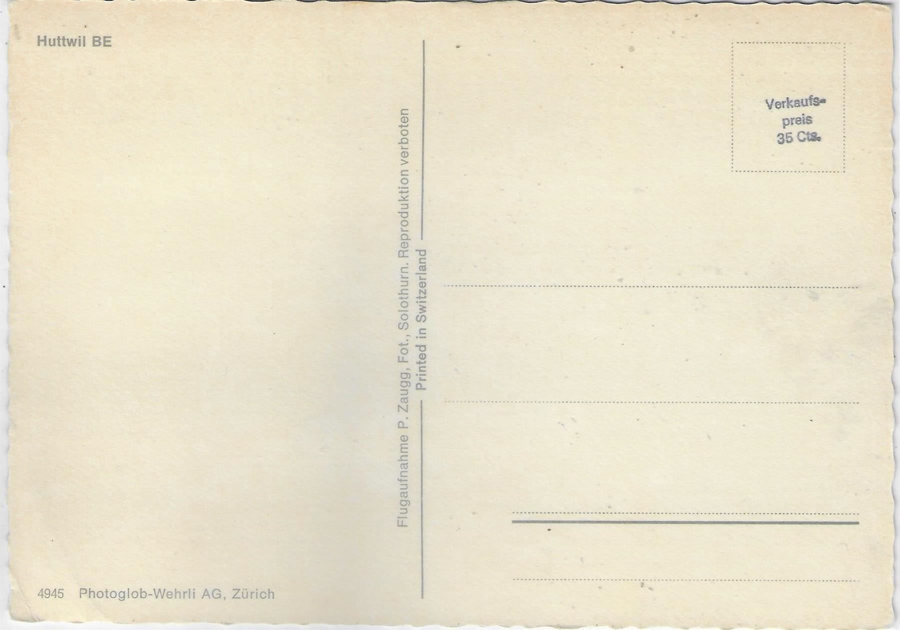 Cartoline postali: Flugaufnahme Huttwil BE – Usato da Ettingen venduto da Kartenplanet 1
