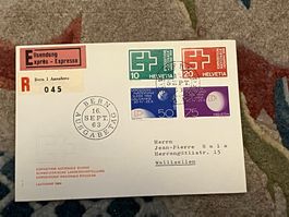 1 Erstagsbrief CH Einschreiben Eilsendung 1963