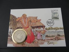 Samoa 5 Dollars 1994  Centenary Death Robert Louis Stevenson