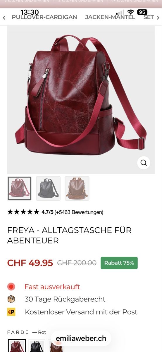 Zaini: Neuer Rucksack 🎒 – Nuovo e nell'imballaggio originale da Kesswil venduto da Branca-01 7