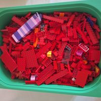 Bausteine Rot viele Teile guter Zustand