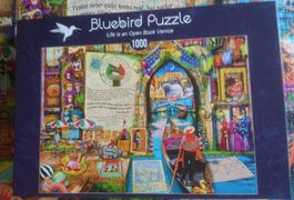 Puzzle Bluebird Life is an Open Book Venice 1000 Teile