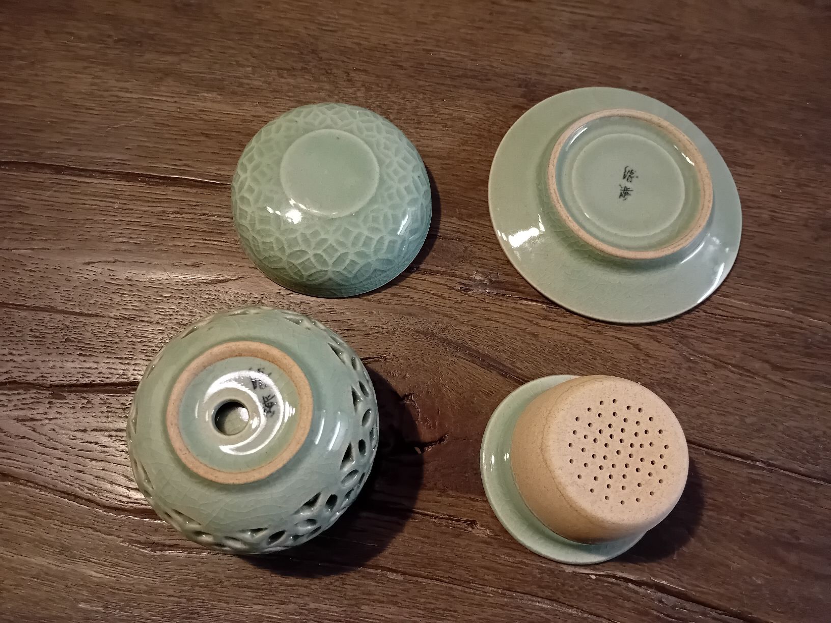 Geschirrsets: Koreanisches Tee-Set,  Celadon Geschirr, 8-teilig – Neu (gemäss Beschreibung) aus Elgg von Feuerpferd7777-1966 6