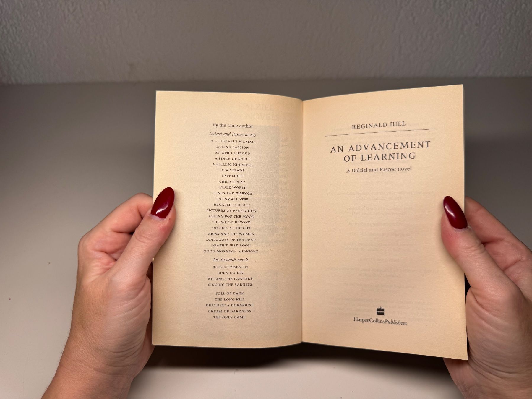 Libri: NOVEL: Reginald Hill, An Advancement of Learning – Usato da Grosswangen venduto da English_books 2