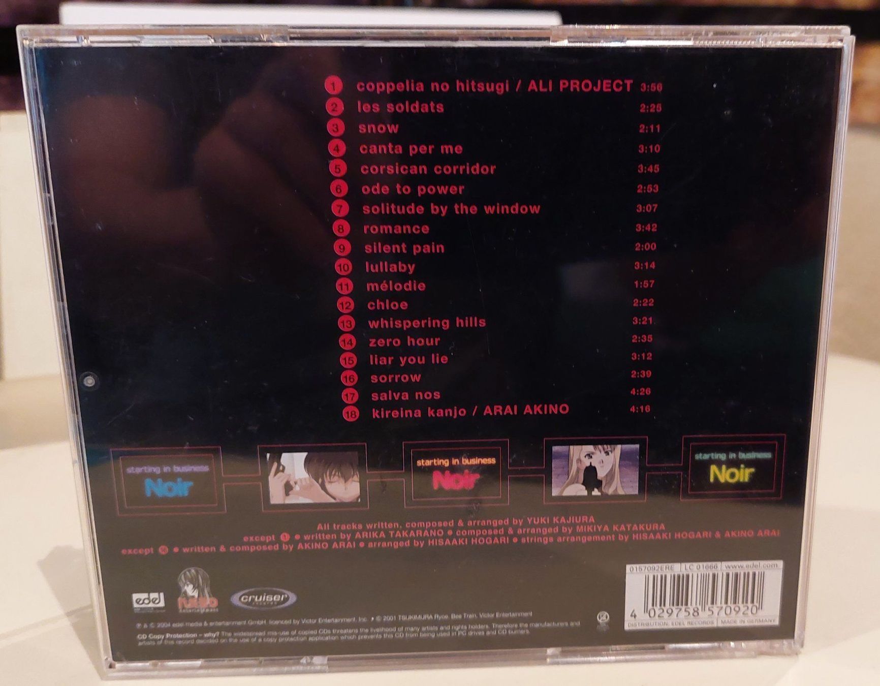 CD: NOIR Soundtrack #1 – Usato da Neuhausen venduto da noicon 1