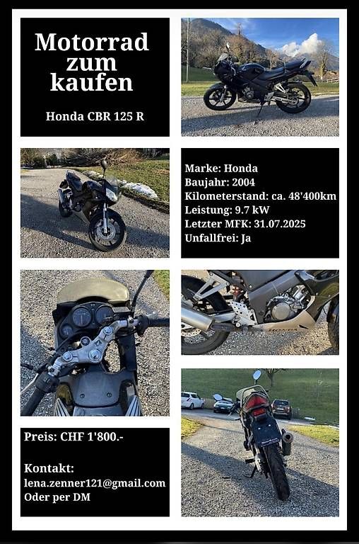 Strada: HONDA CBR 125 R – Usato da Ramersberg venduto da endbefund13 1