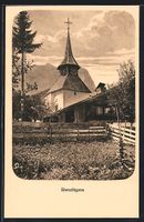 AK Reutigen, Ortspartie mit Kirche, 1913