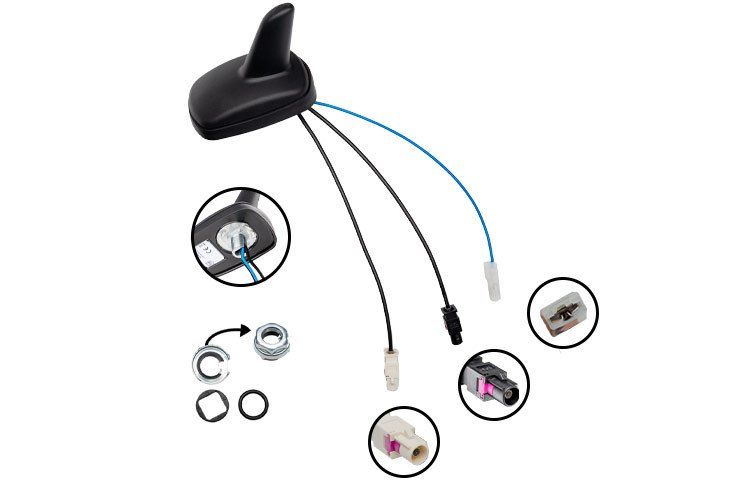Radiocomunicazione: Aktive Antenne Shark AM/FM/DAB+ Neu – Nuovo e nell'imballaggio originale da Zetzwil venduto da bugkeeper 1