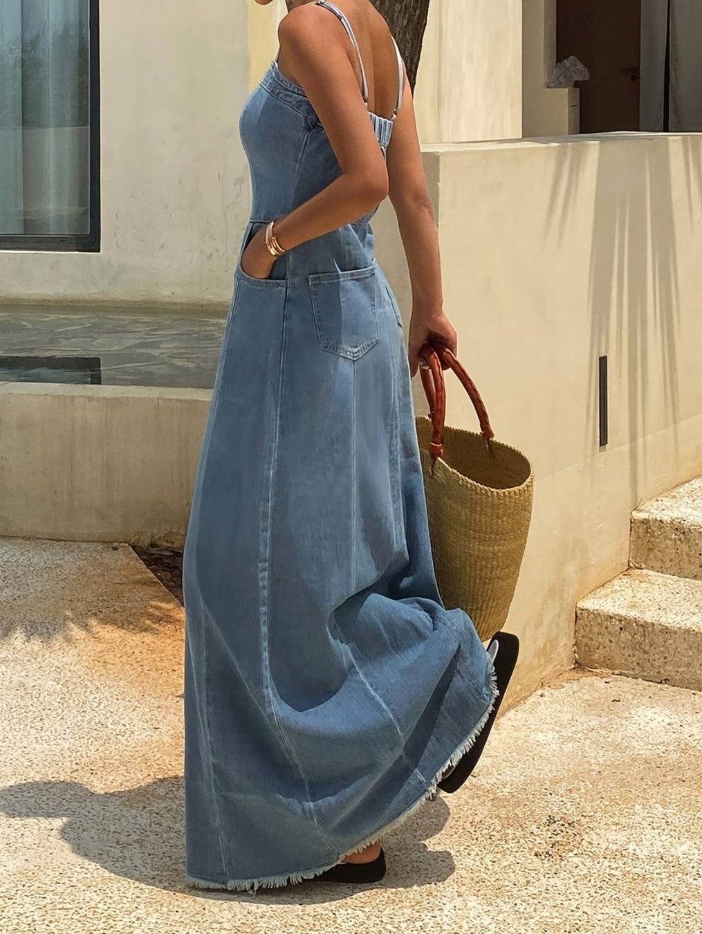Vestiti: Lässiges Denim-Maxikleid – Nuovo e nell'imballaggio originale da Reinach BL venduto da Deinfashion 1