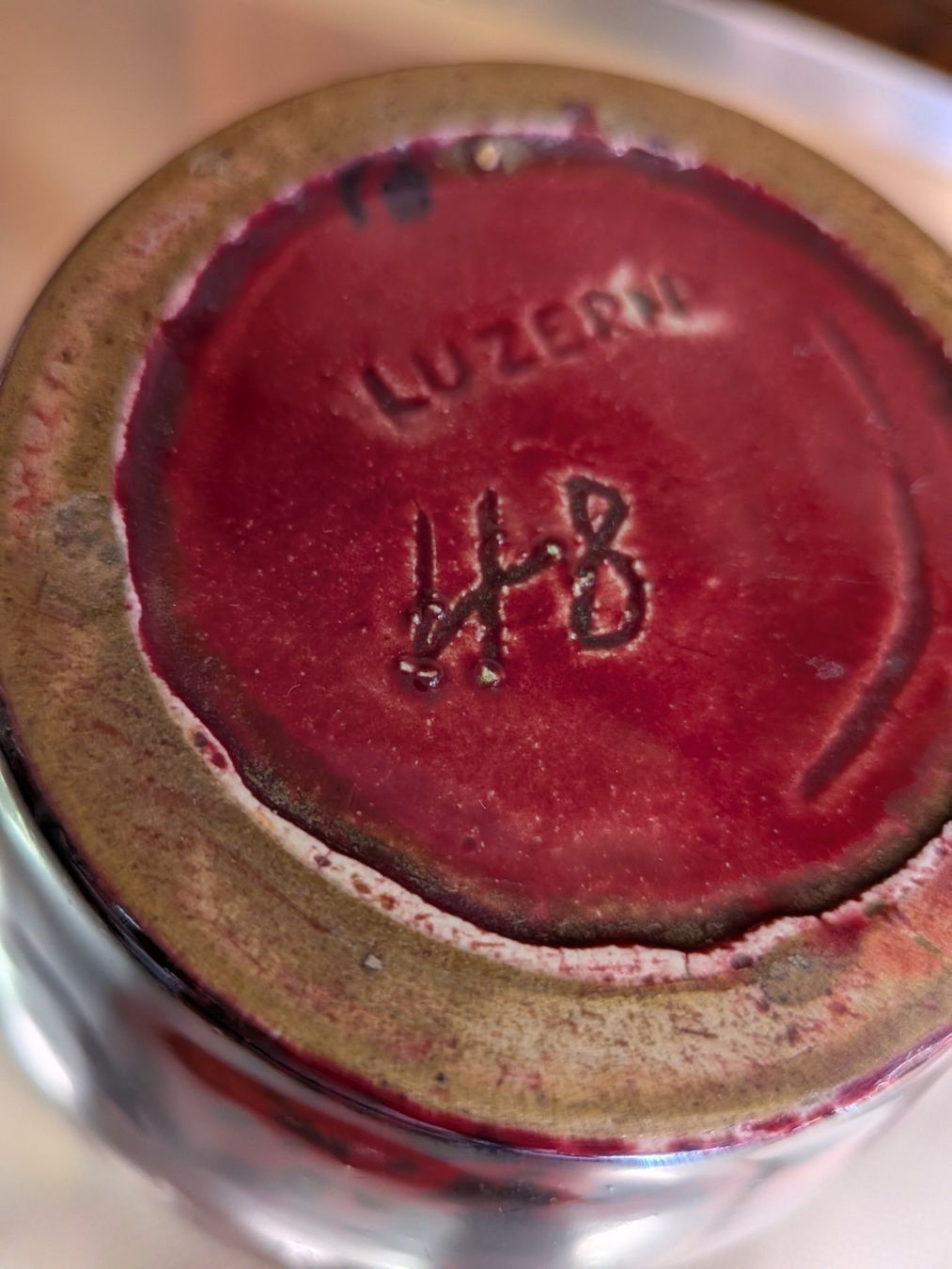 Vasi & Recipienti: Alte Vase Keramik Luzern Monogramm H. B. ? – Usato da Emmen venduto da magelan 6