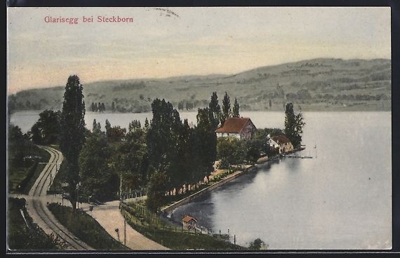 Cartoline postali: AK Steckborn, Schloss Glarisegg am See – Usato da Berlin venduto da bartko-reher