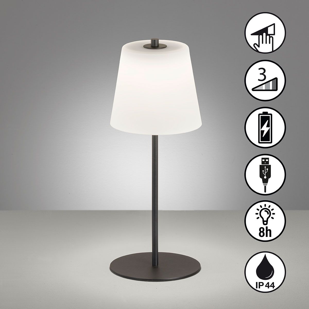 Lampade: LED Aussen Tischleuchte, 35 cm Höhe – Nuovo (secondo la descrizione) da Kreuzlingen venduto da Smart-Light