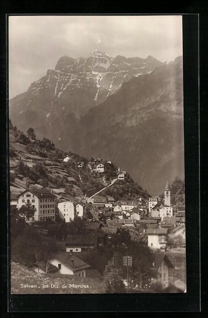 Cartoline postali: AK Salvan, Les Dents de Morcles – Usato da Berlin venduto da bartko-reher