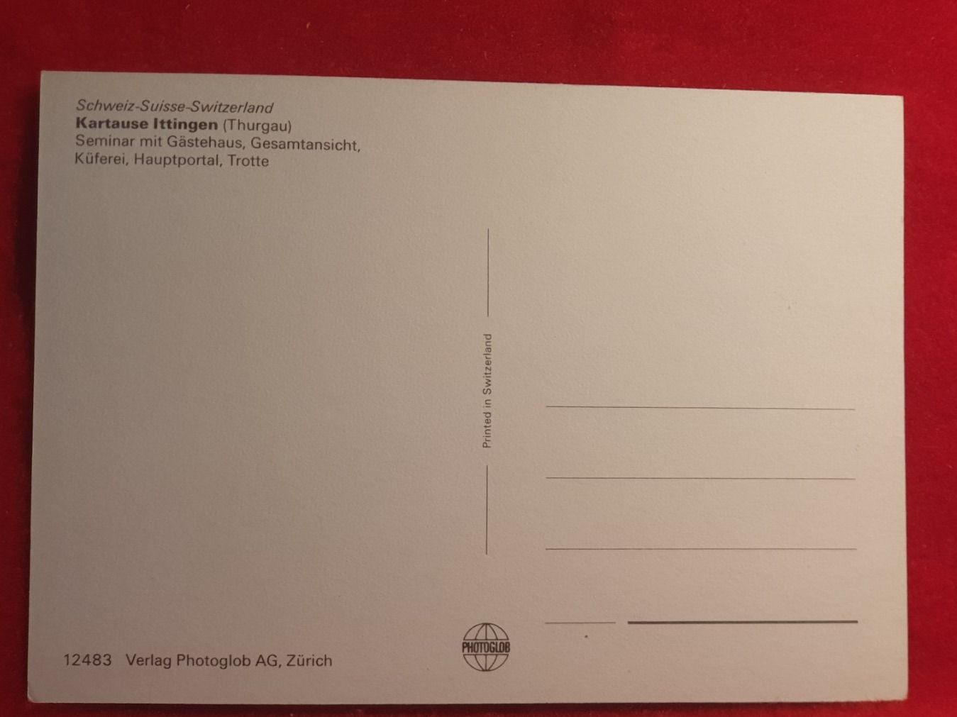 Cartoline postali: Kartause Ittingen Thurgau – Usato da Küttigen venduto da Melisch1000 1
