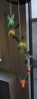 2 Solarbetriebene Windspiele mit Kolibri und Schmetterling