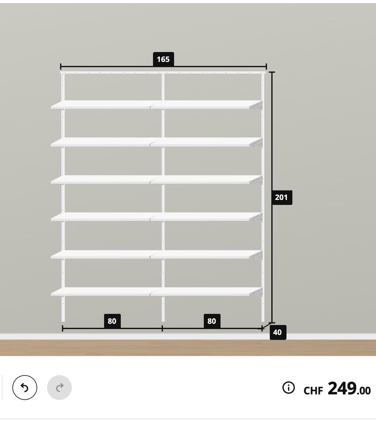 Ikea Scaffali: Regalsystem BOAXL weiss – komplett – Usato da Kriessern venduto da rene1987