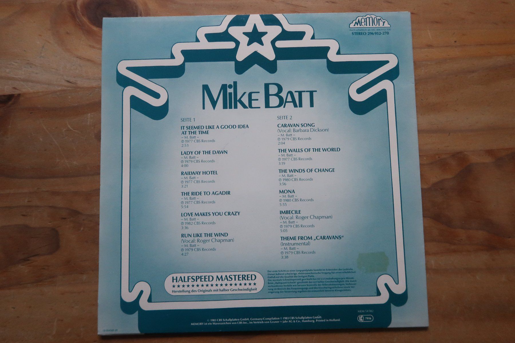 Dischi in vinile: MIKE BATT - STARSOUND COLLECTION - HALFSPEED MASTER VINYL LP – Usato da Basel venduto da Patiscat 1