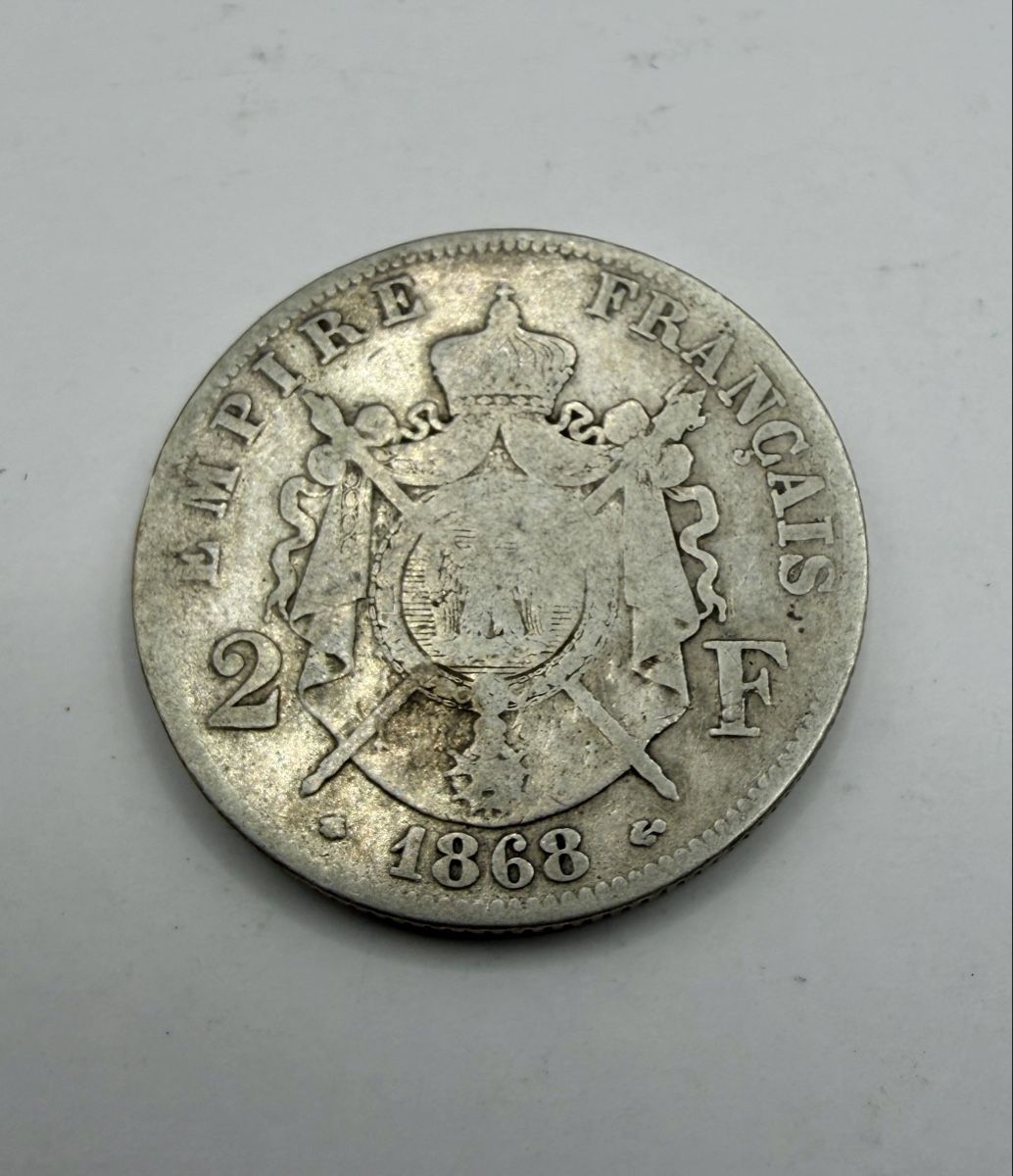 Tutti le monete: Pièce de 2 francs, Empire français, 1868 – Usato da St-Maurice venduto da SPEKER