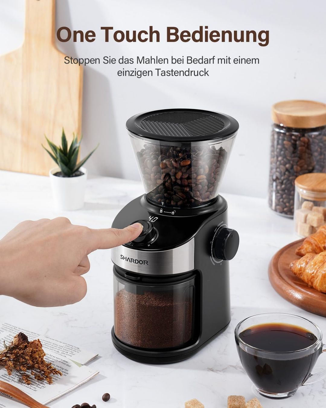 Elettrodomestici da cucina: Kaffeemühle elektrisch 25 Mahlgrade – Nuovo e nell'imballaggio originale da Schaffhausen venduto da Alpenfund23 5