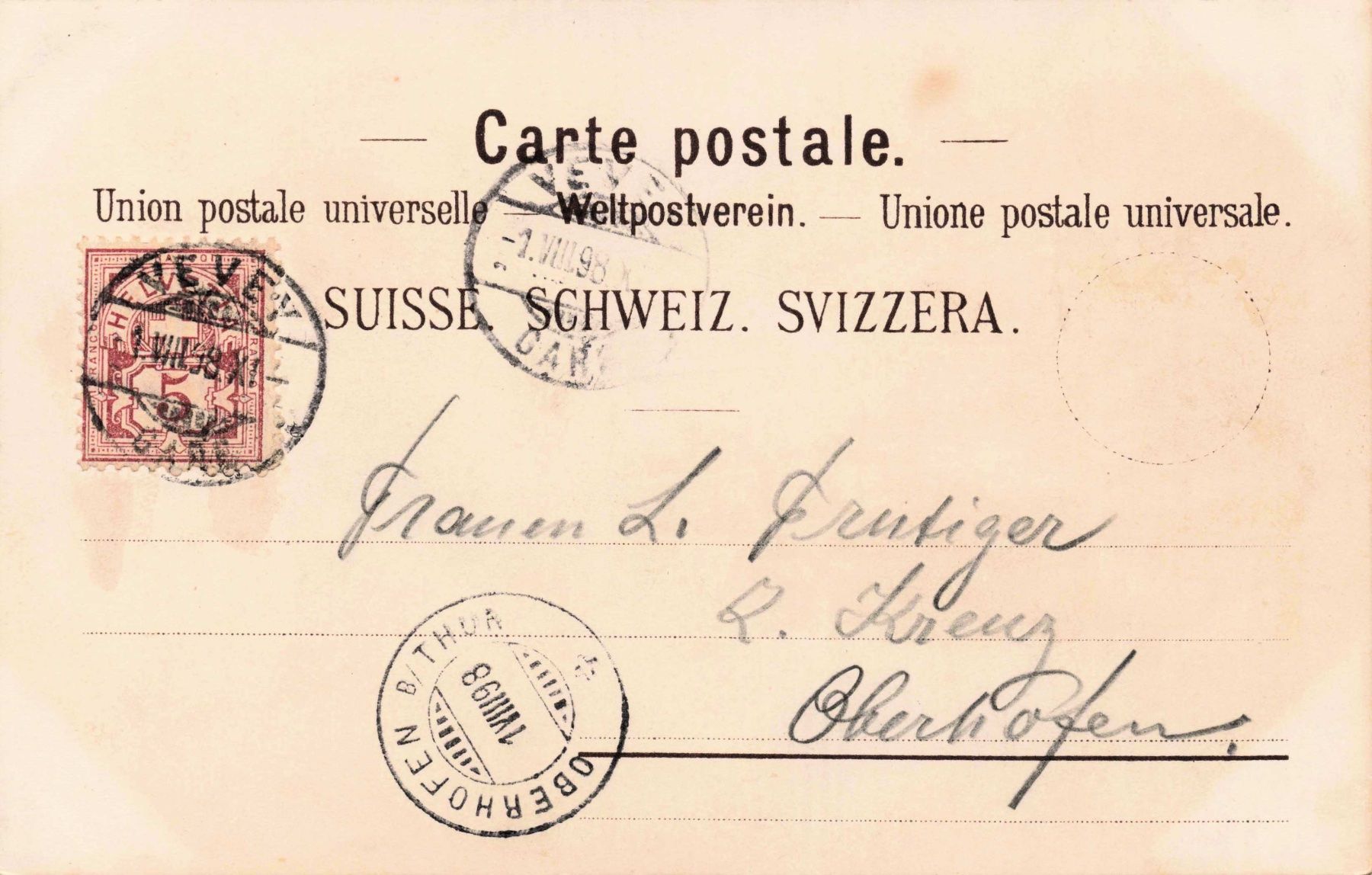 Cartoline postali: Litho souvenir Montreux – Usato da Biasca venduto da Blenio71 1