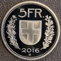5 Franken 2016 pp / aus Münzsatz / in einer Münzkapsel