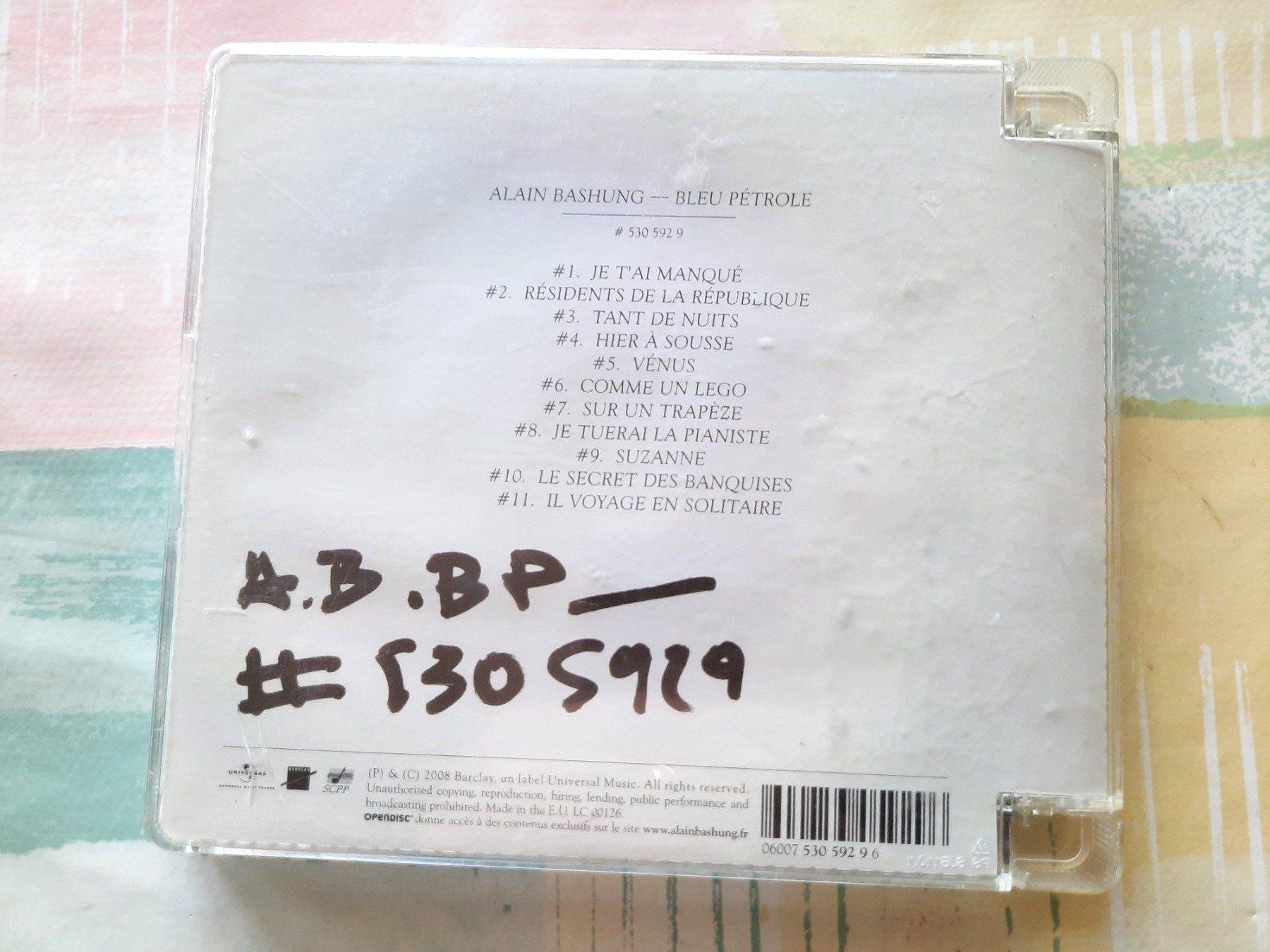 CDs: Cd Bashung - Bleu pétrole – D'occasion à Pully par bro_n52j 1