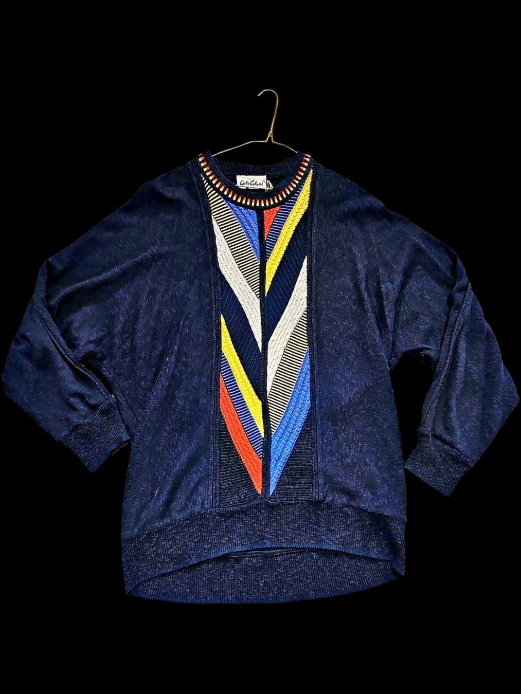 Carlo Colucci Maglioni & Felpe: Carlo Colucci Vintage Pullover mit buntem geometrischem – Usato da Zug venduto da vinokilo 1