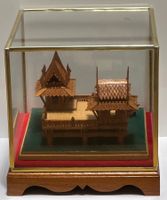 THAILAND. Holzhaus 25x18x17cm Miniatur Dekoration