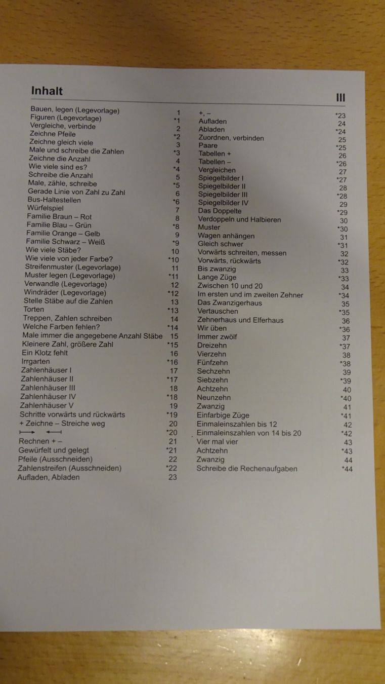 Libri: Cuisenaire-Stäbe Rechenstäbchen + Buch mit Arbeitsblättern – Nuovo (secondo la descrizione) da Zürich venduto da blaumeisli62 6
