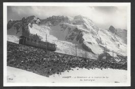 Zermatt Breithorn mit Gornergrat-Bahn