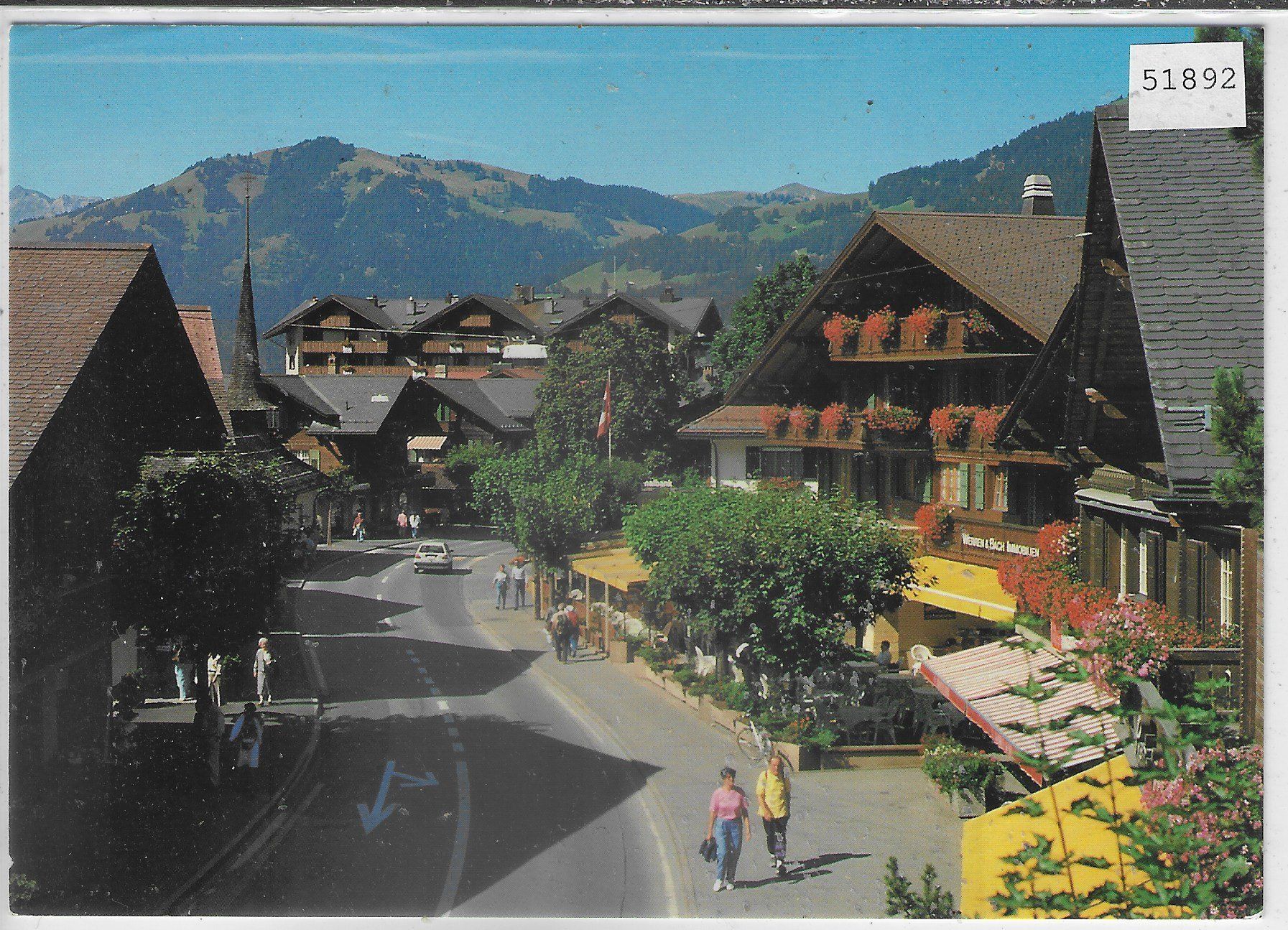 Cartoline postali: Gstaad - Dorfstrasse – Usato da Ettingen venduto da Kartenplanet