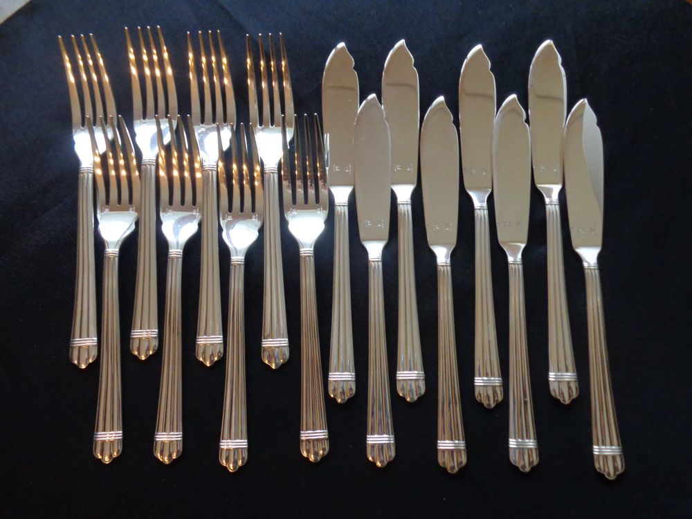 24 Couverts à Poissons Christofle Vendôme – Argent Plaqué, Neuf Sous Blister, France