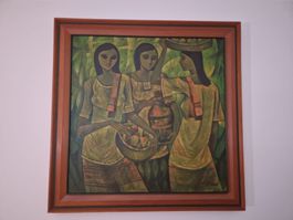 Ölgemälde von Roger San Miguel ca. 1975 (114 x 113cm)