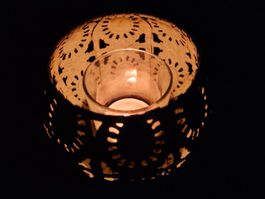 Windlicht Shabby Chic grau,Loberon,Rechaud