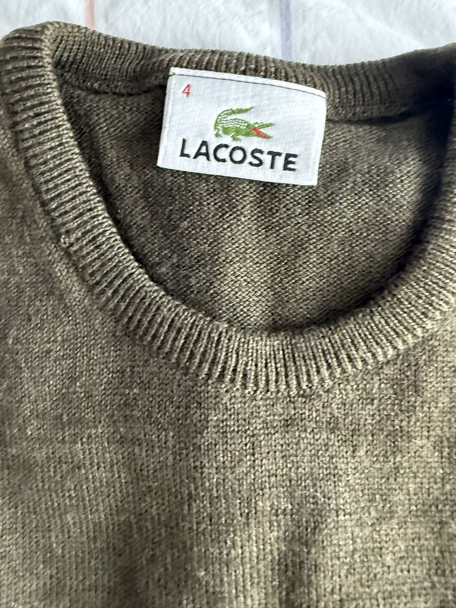 Lacoste Maglioni & Felpe: Lacoste Wollpullover Gr.4/M Olivgrün – Usato da Zollikon venduto da snowflake10- 2