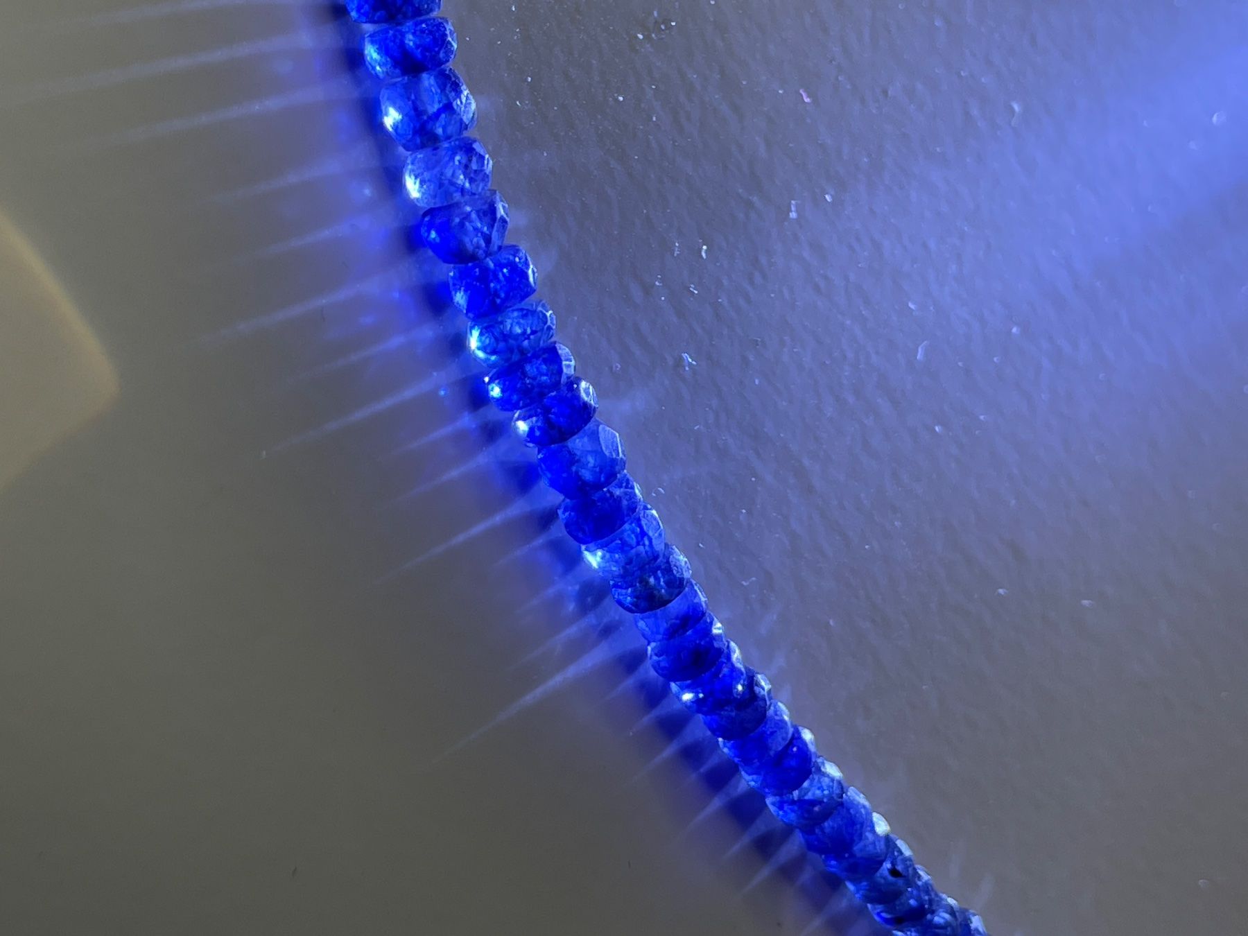Catenine: Saphir Kette Blau, facettiert – Nuovo (secondo la descrizione) da Sonterswil venduto da Cameo4 4