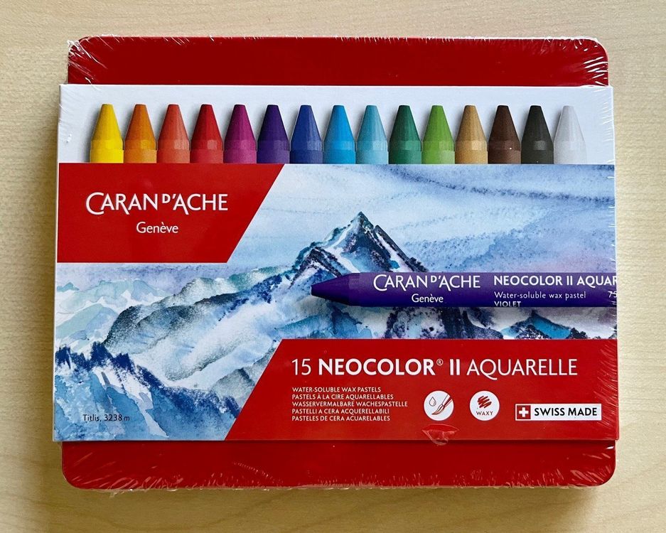 Caran Dache NEOCOLOR II Aquarell Buntstift – PAYNES Grau, Vorgeschärft Für Kreative Kunstprojekte