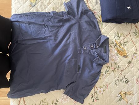 Polo uomo Prada blu maniche corte taschino usato