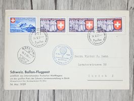 CL13 Enveloppe + Timbre Suisse 1939