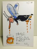 Neue Fundschätze Kunst Röbi Wyss original Zeichnung  Unikat