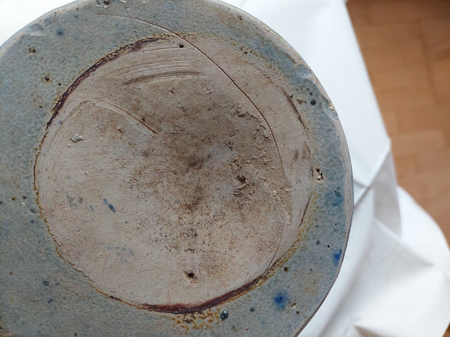 Alle Dekorationen: Rustikale Vintage Keramiktopf ,mit blauem Dekor – Gebraucht aus Veltheim AG von fredy_richner 5