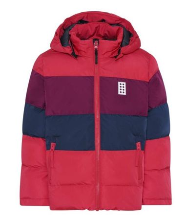 Lego Wear Winterjacke Rot, Violett und Dunkelblau 152