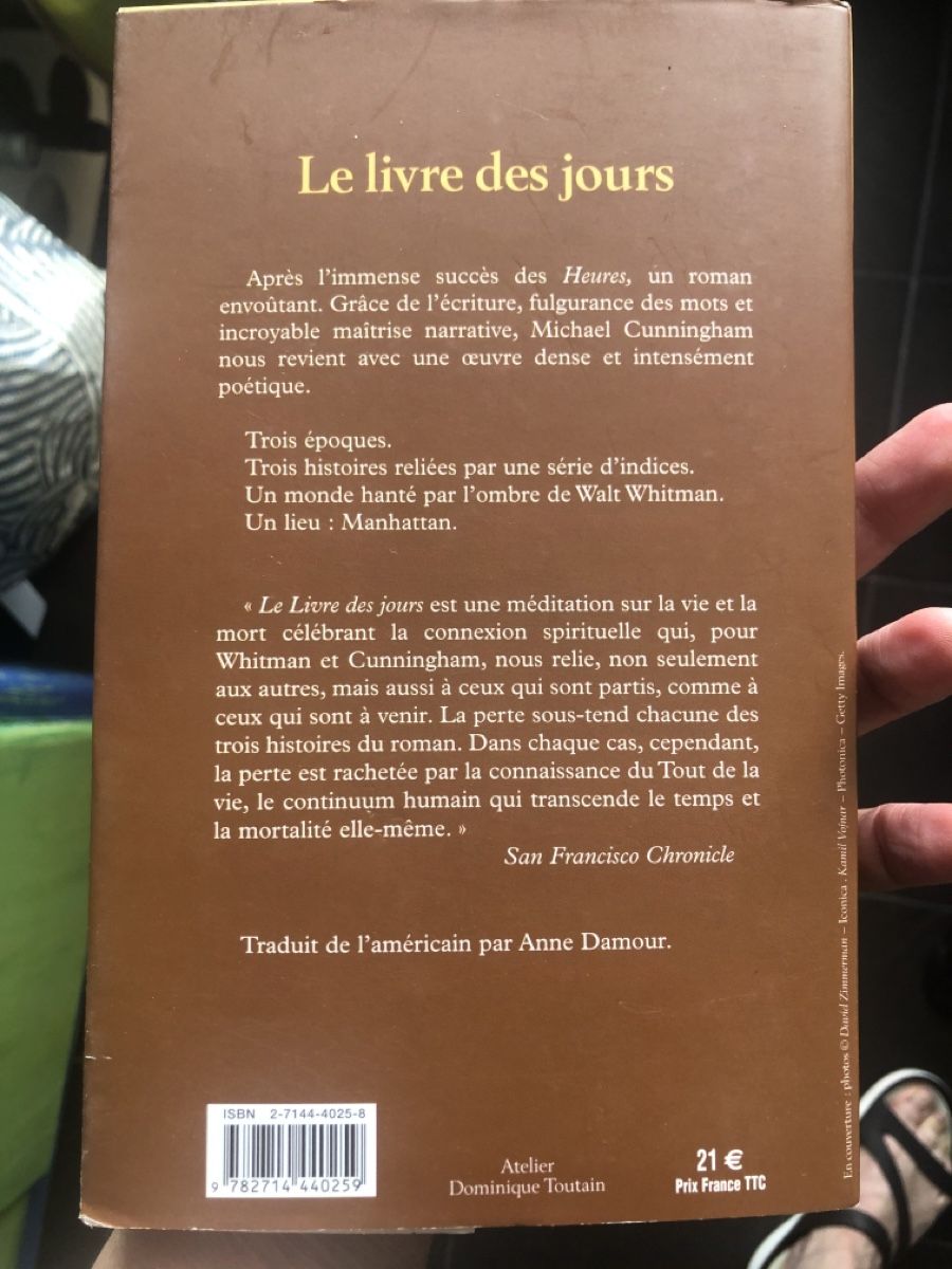 Livres: Le livre des jours | Michael Cunningham – D'occasion à Carouge GE par Lapsus23 2