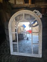 Fenster Spiegel Bogenform Holzrahmen 101 cm Höhe