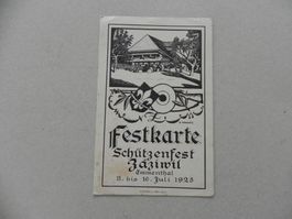 Karte Zäziwil BE Bern Bauernhaus Schützenfest 1925